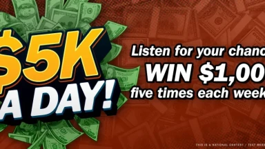  $5K a Day is your shot at scoring some serious cash and it’s happening every weekday!