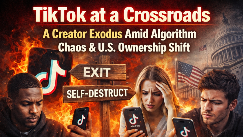 TikTok at a Crossroads — A Creator Exodus Amid Algorithm Chaos & U.S. Ownership Shift