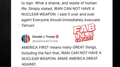 Trump Speaks Out: The Iran Deal, Nuclear Tensions, and America First Policy in 2025  By Gerry P tha DJ | FAB 94.5 The Hitz Newsroom